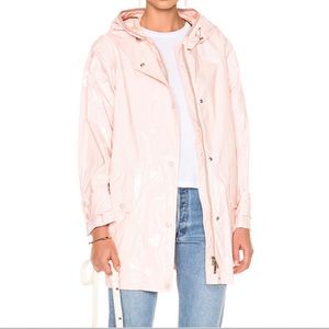 Pink Moncler raincoat